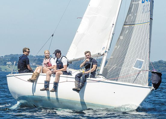 Sailors revel in the sunshine