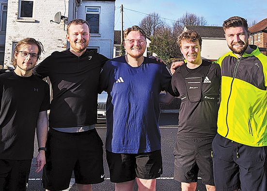 Five friends in marathon run in aid of MS Society