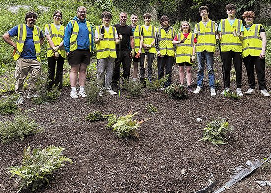 Young people help clean-up historical site in Downpatrick