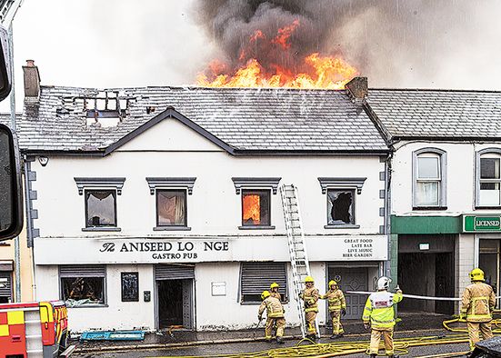 Arson attack on disused pub