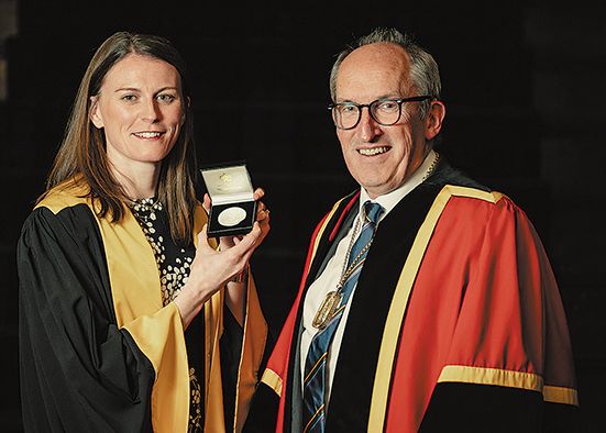 Erin top of class with General Surgery medal