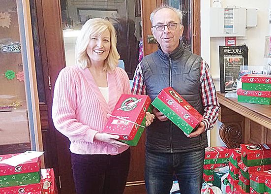 Crossgar community donates shoeboxes to children in need